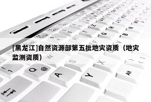 [黑龍江]自然資源部第五批地災(zāi)資質(zhì)（地災(zāi)監(jiān)測(cè)資質(zhì)）