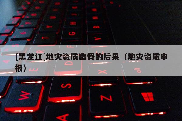 [黑龍江]地災(zāi)資質(zhì)造假的后果（地災(zāi)資質(zhì)申報(bào)）