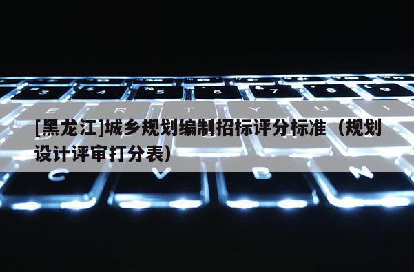 [黑龍江]城鄉(xiāng)規(guī)劃編制招標評分標準（規(guī)劃設計評審打分表）