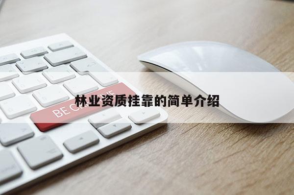 林業(yè)資質(zhì)掛靠的簡單介紹