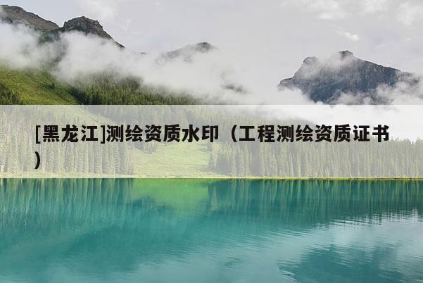 [黑龍江]測(cè)繪資質(zhì)水?。üこ虦y(cè)繪資質(zhì)證書(shū)）