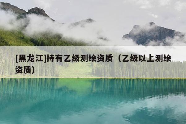 [黑龍江]持有乙級測繪資質(zhì)（乙級以上測繪資質(zhì)）
