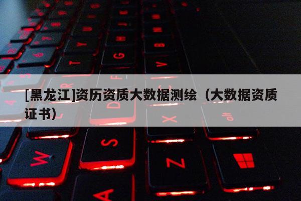 [黑龍江]資歷資質(zhì)大數(shù)據(jù)測繪（大數(shù)據(jù)資質(zhì)證書）